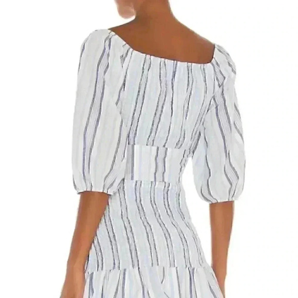NWT The Jetset Diaries Blue White Woven Stripe Monroe Top Blue - Picture 3 of 8